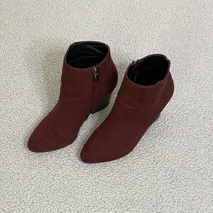 Burgundy Booties - JustFab